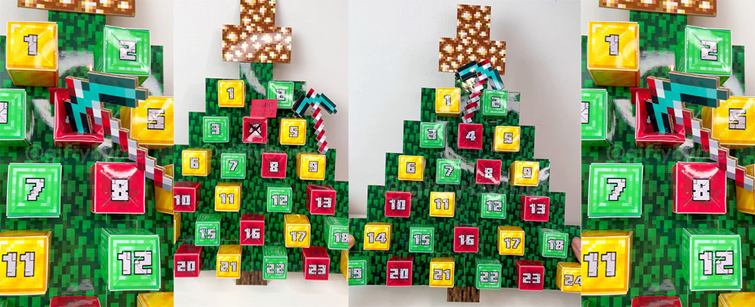 FREE Minecraft Advent Calendar Template with Mini Notes